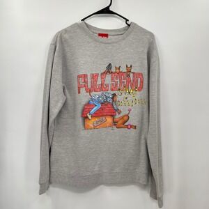 FULL SEND Snoop Dogg Doggy Dogg Graphic Crewneck Sweatshirt M Grey‎
